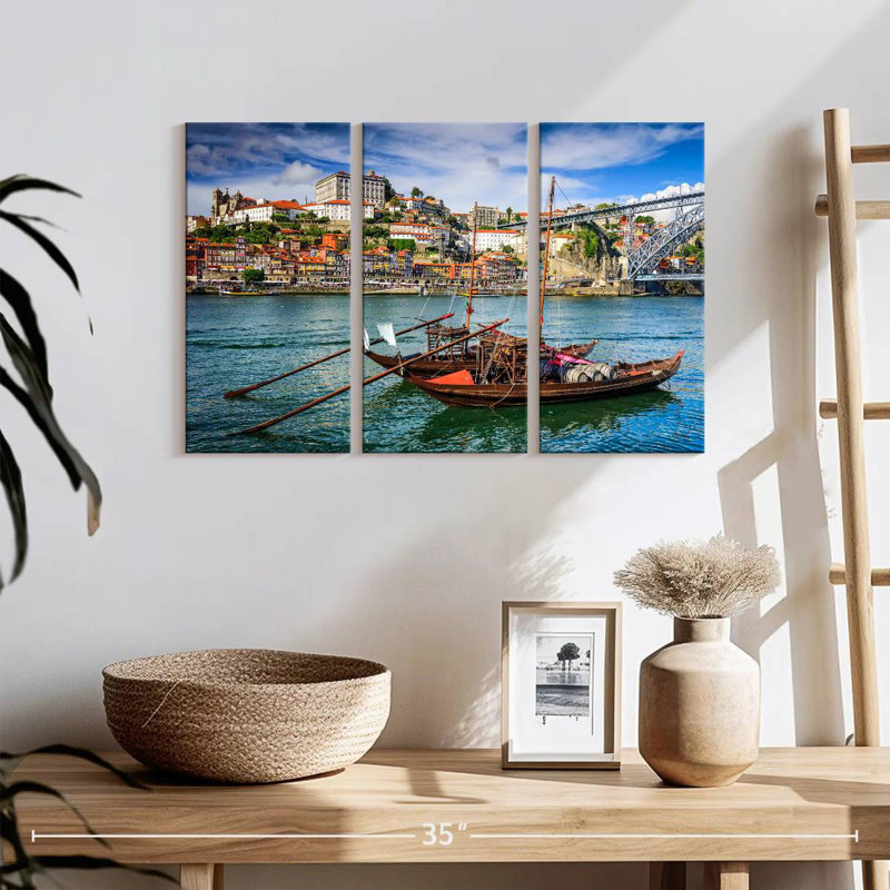 Sebbie Douro River Fishing Boats, 42" H x 65" W