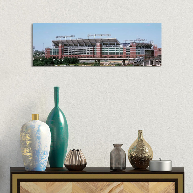 Cable Car Passing By A Stadium, M&T Bank Stadium, Baltimore, Maryland, USA by Panoramic Images - Wrapped Canvas Panoramic Gallery-Wrapped Canvas Giclée
