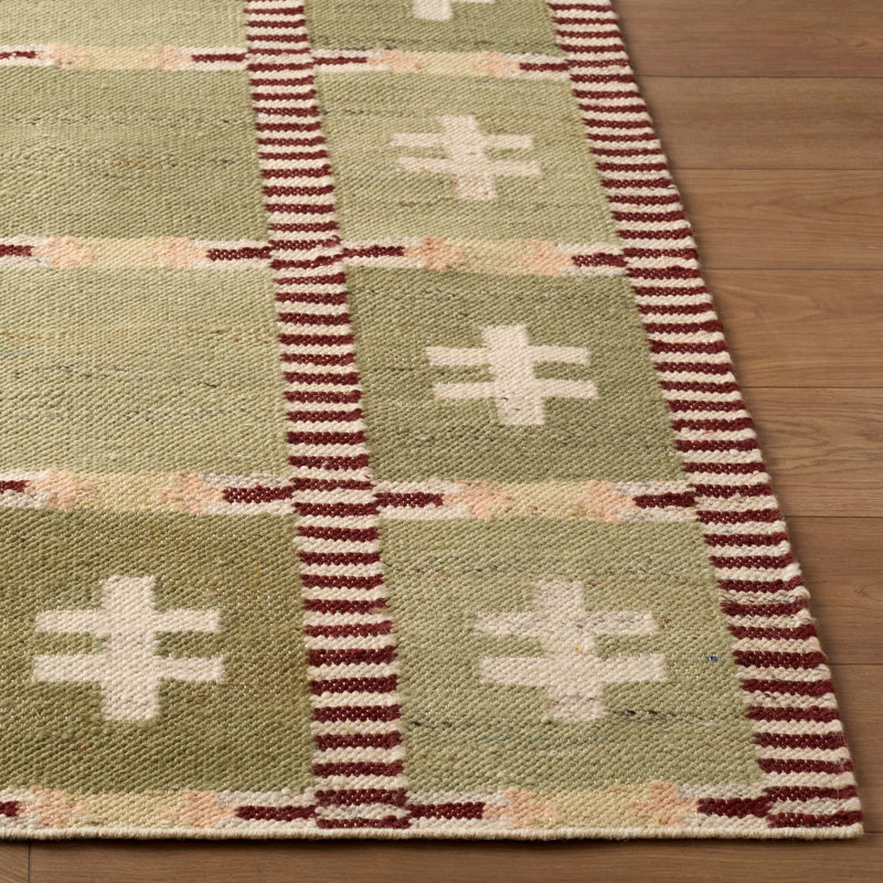 Patricia Rodi x Livabliss Solum Rug, Light green, dark green, white, burgundy, Rectangle 200 x 275 cm