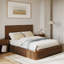 Lit en bois massif cannelé Ellison noyer-207230648-207267093