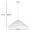 Luminaire suspendu de style bord de mer en rotin à 1 lumière 20,25 po Aisma-1067630534-1067630533