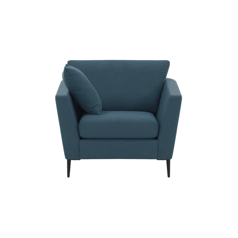 Rahul Velvet Armchair, Blue