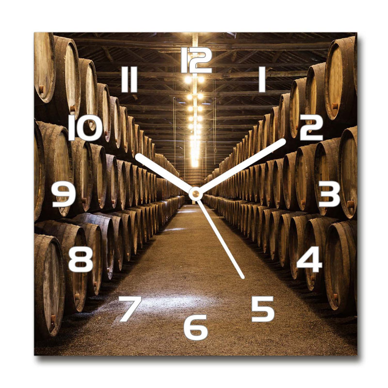 Hayzel Glass Wall Clock, White