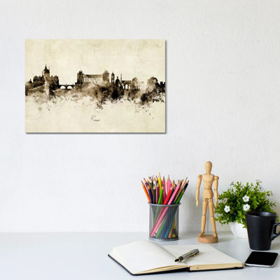 «Rome Italy Skyline» par Michael Tompsett, impression sur toile tendue