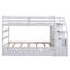 Lit superposé avec lit gigogne et 3 escaliers de rangement-844138672