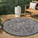 Massimo Bohemian Medallion Textured Weave Black/Gray Indoor/Outdoor Rug