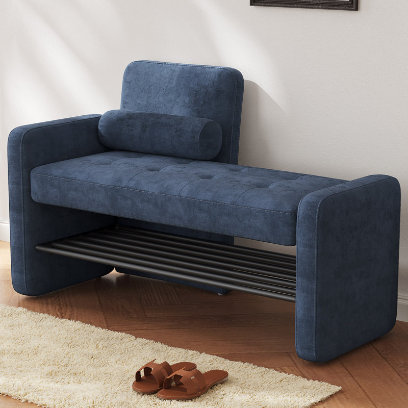 Polyester Upholstered Storage Bench