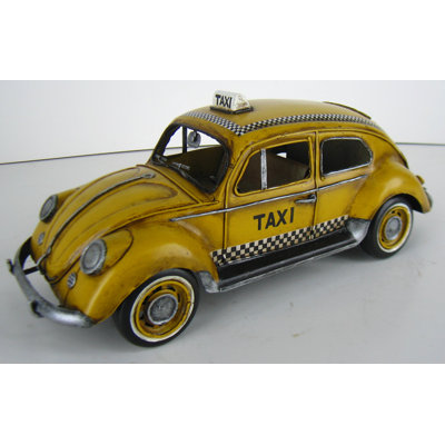 Anella Tinplate Model Car – 1934 VW Volkswagen Beetle Checker Taxi car 1:12 scale GIFT