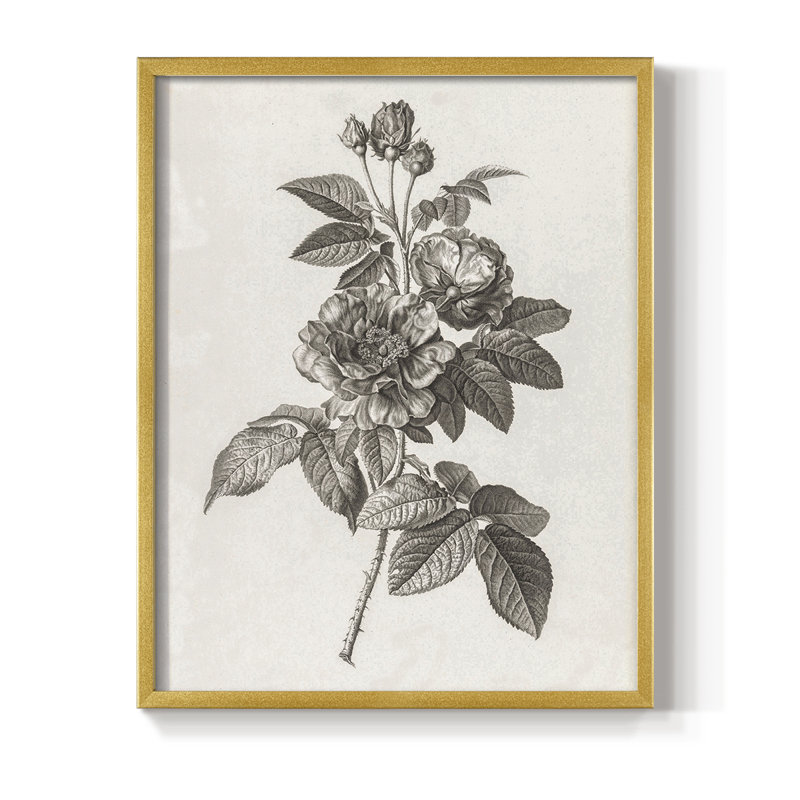 Impression florale vintage encadrée CECXVI - bois massif