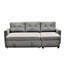 Lit-canapé modulaire convertible gris élégant, peu encombrant, 3 places, salon-1141338887