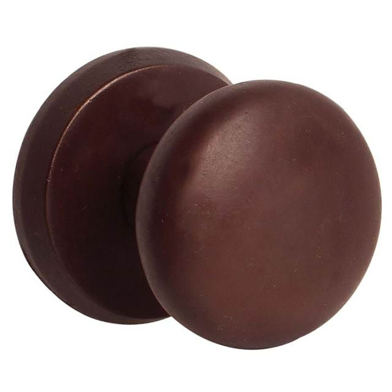 Winchester Passage Door Knob with Circle Rosette, Medium Bronze