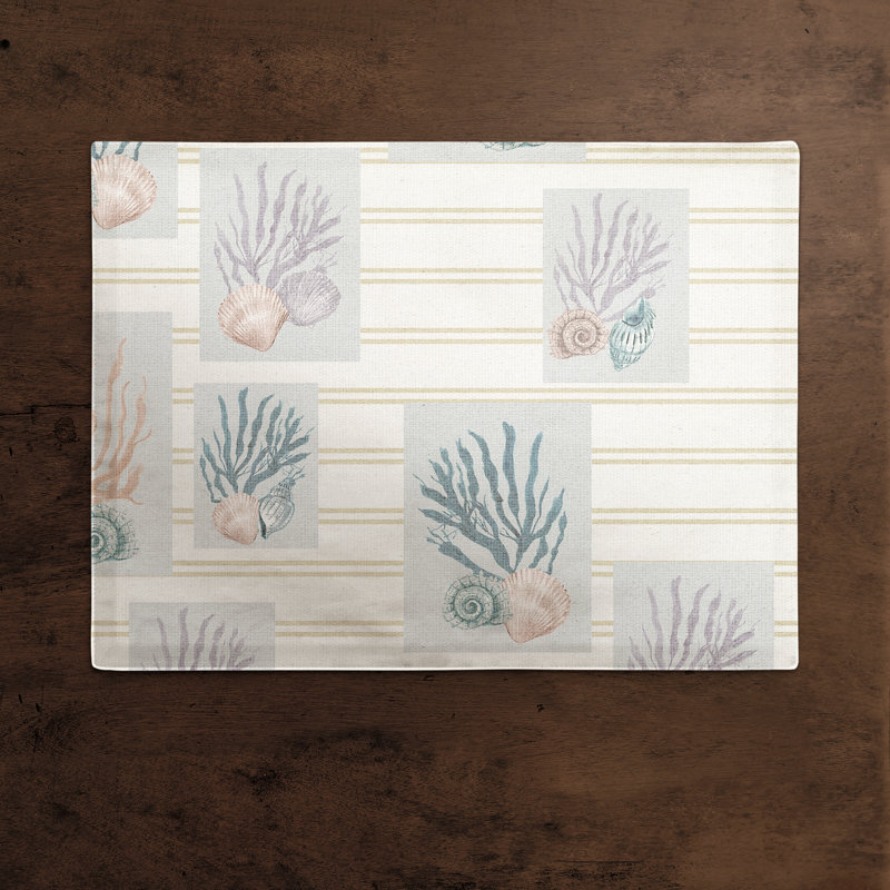 Polyester No Pattern Rectangle Placemat, Yellow