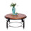 38" Round Copper Coffee Table – Hand-hammered Copper Top & Iron Base – Rustic Living Room Centerpiece