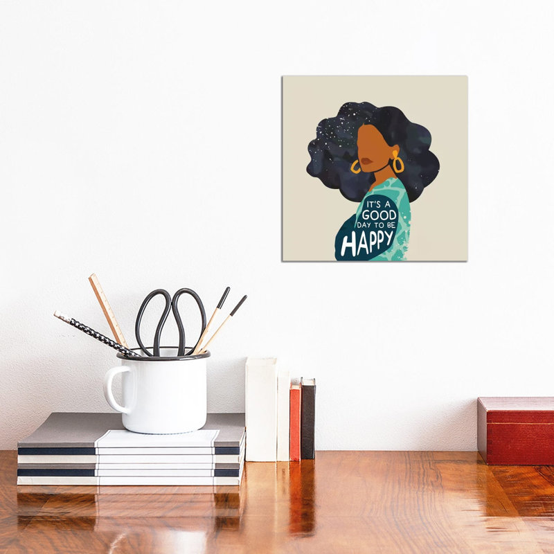 Be Happy by Domonique Brown - Print on Canvas, Wrapped Canvas, 30.48 cm H x 30.48 cm W