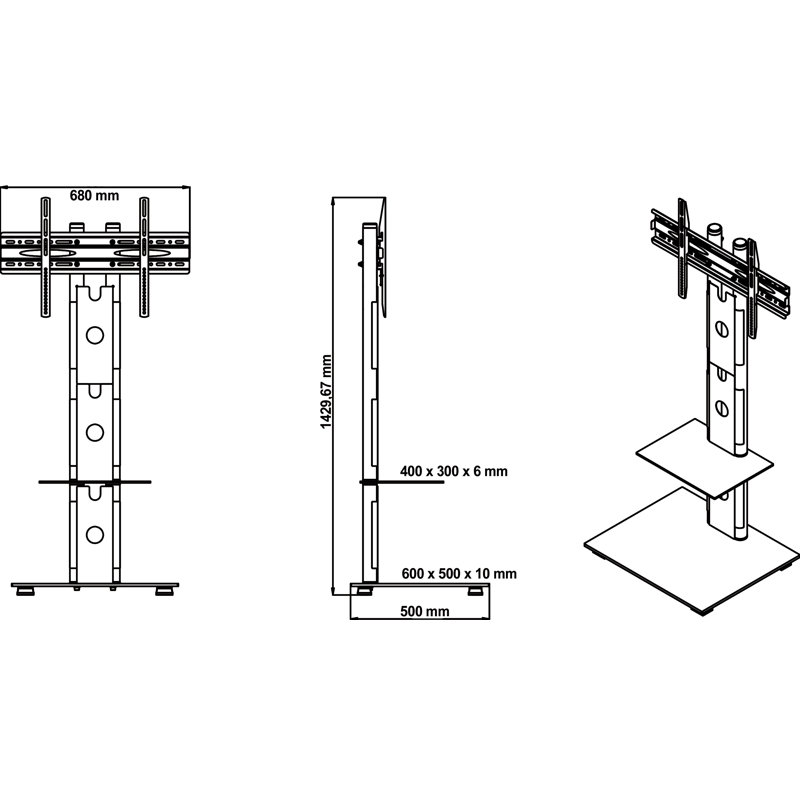 Unfinished TV Stand for TVs up to 24