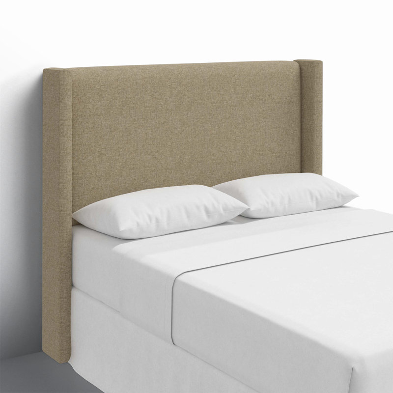 Hanson Upholstered Headboard, Full, Zuma Natural Textured Linen