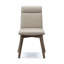 Chaise en cuir Aileen, beige