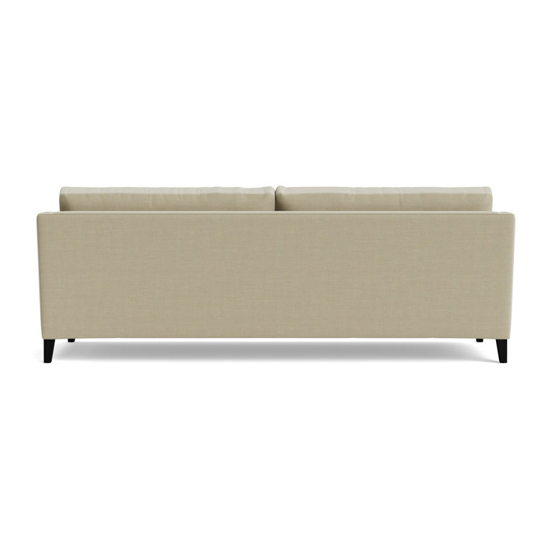 Gigi No Skirt 85 Sofa, Performance Linen - Flax, Black