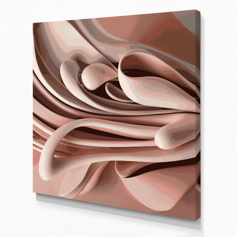 Biomorphic Abstraction 14 Brown Canvas Wall Art, 16" H x 16" W