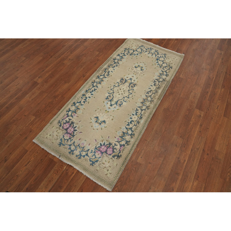 Vegetable Dye Wool Traditional Runner Rug 2x5