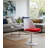 Tella Pedestal Dining Chair – White Finish, Red Upholstered Cushion, Modern Kitchen & Dining Seating-51796948