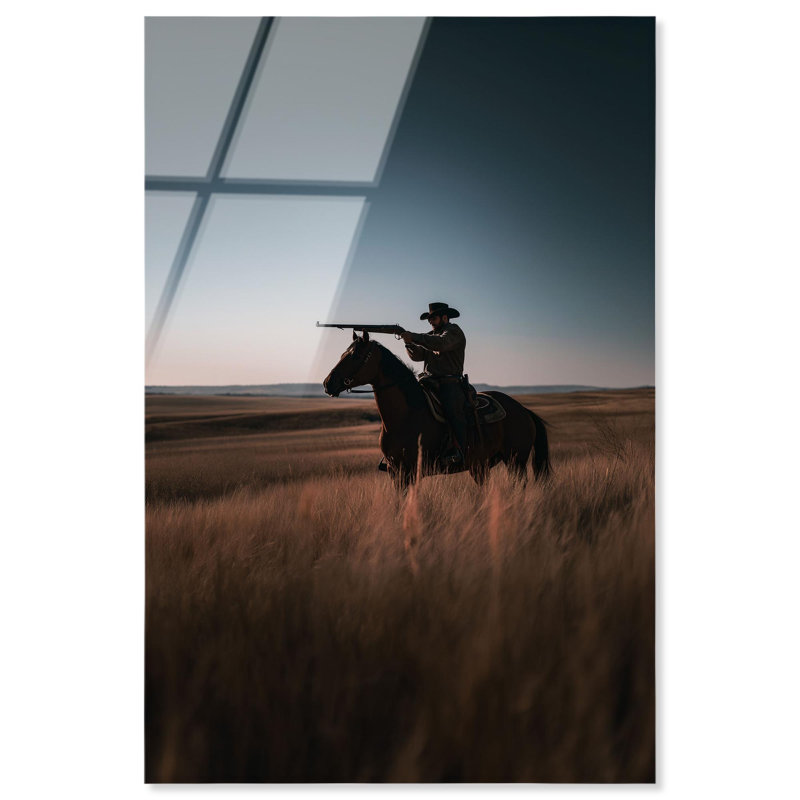 «Best Cowboy Shot», impression acrylique par Notoriart, prête à être accrochée, H 36 po x l 24 po