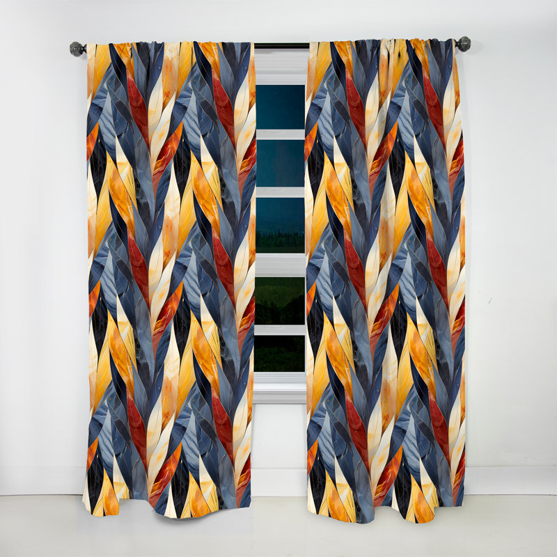 Tribal Essence Marble Motif I - Rideau obscurcissant Marble Abstract, L 52 po x L 84 po