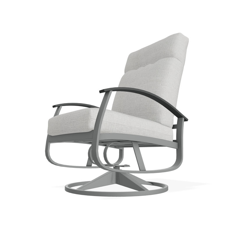 Belle Isle Outdoor Lounge Chair, Graphite, Grasscloth Cloud