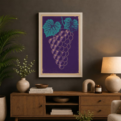 Grapes and Leaves Botanical - Wrapped Canvas
