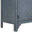 Buffet d'armoire bleu marine avec placage de pin. Vaste espace, tablettes réglables pour une salle d'étude élégante. + Placage, tablettes, rangement spacieux