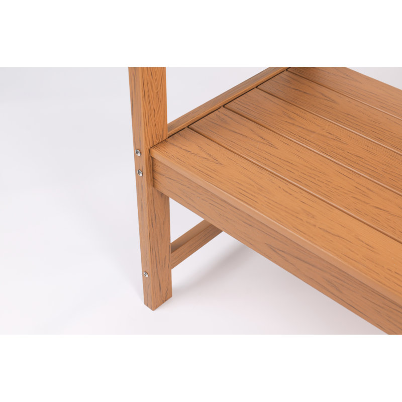 Banc minimaliste en bois de teck avec acier inoxydable 304