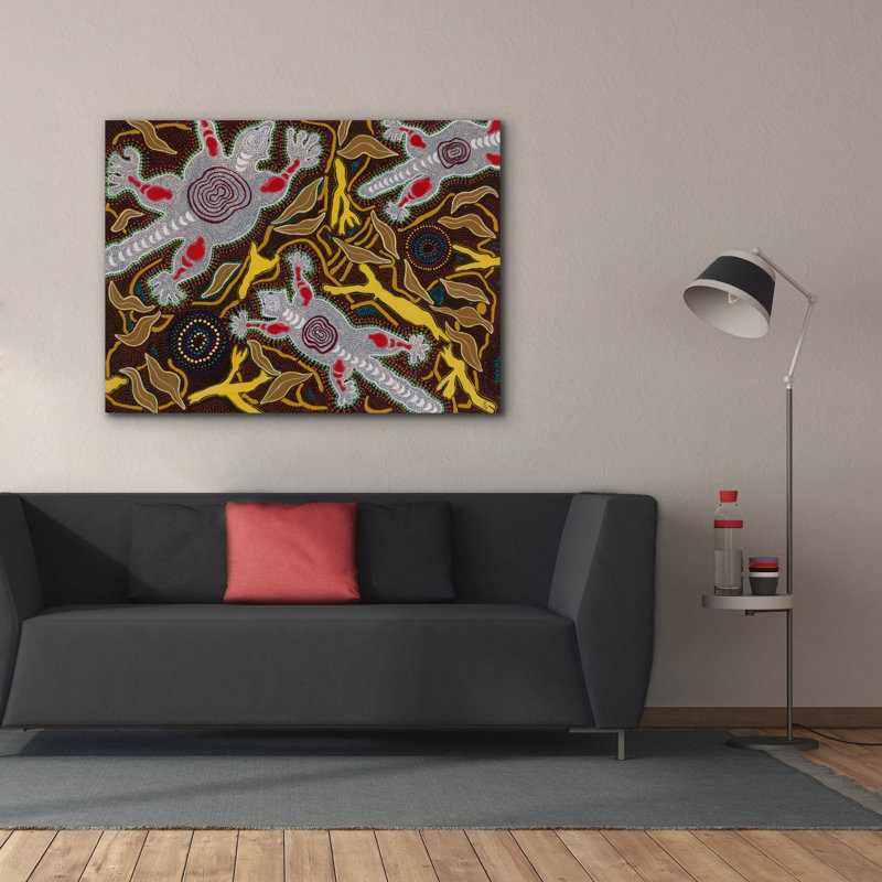 Art mural sur toile Epic Graffiti «Outback Flyers» par Pat Saunders-White, 54 po x 40 po