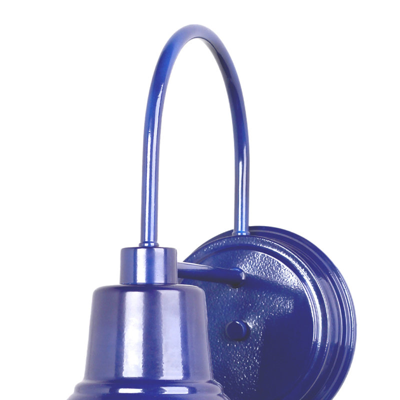Shelby Blue Metal Outdoor Wall Sconce Light