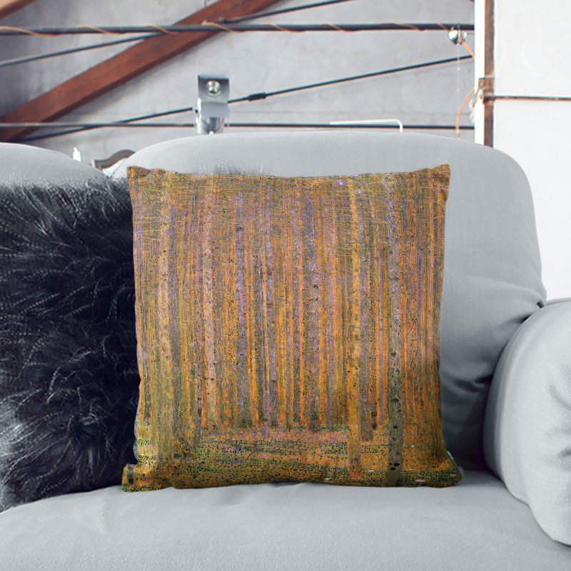 Fir Tree Forest Square Throw Cushion, 55cm H x 55cm W x 20cm D