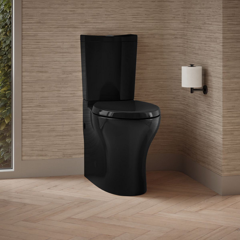 Persuade 1.6 GPF Elongated Two-Piece toilet (Seat Not Included), Black