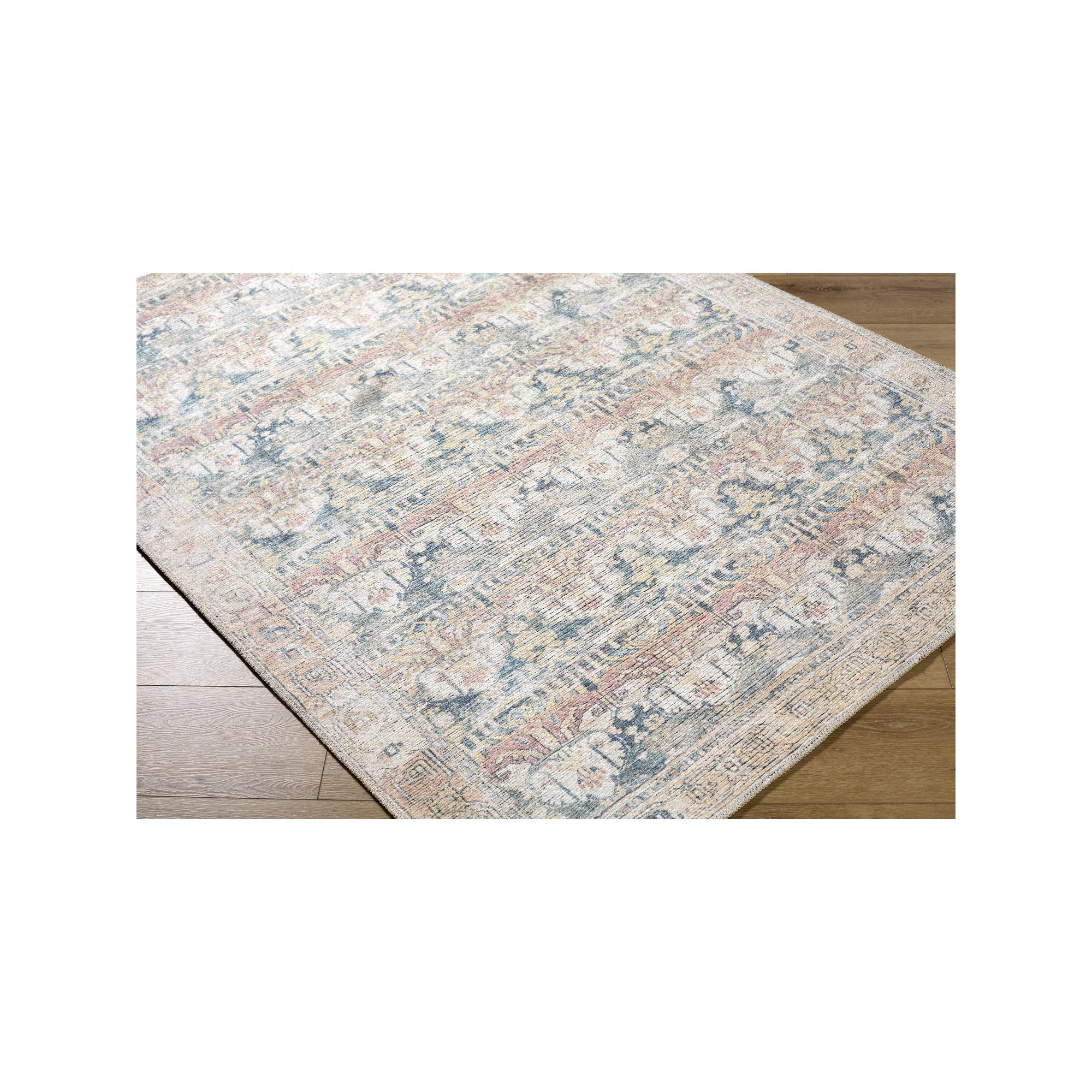 Yaruna Machine Washable Area Rug, Rectangle 5'3" x 7'