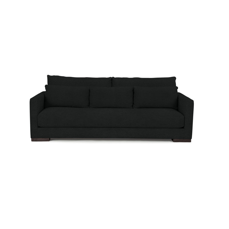 Leon Sofa, Wenge, Black Bear Polyester