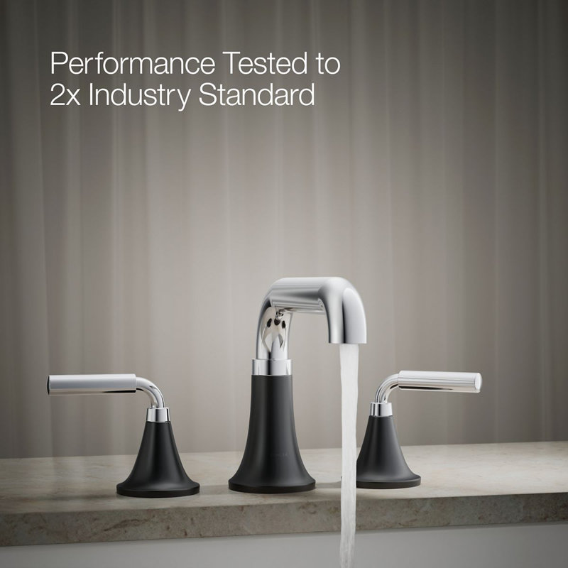 Tone Bath Faucet Trim, Matte Black/Polished Chrome