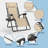 Naje 3Pcs Folding Zero Gravity Reclining Chair Set with Side Table, Lounge Chairs Set with Headrest-2132563969