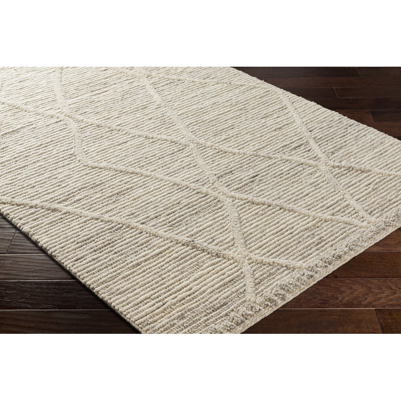 Wool Geometric Area Rug, Rectangle 2' x 3'