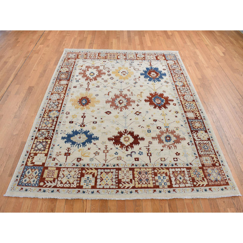 Tenacia One-of-a-Kind 7'9" X 9'9" New Age Wool Area Rug Ivory