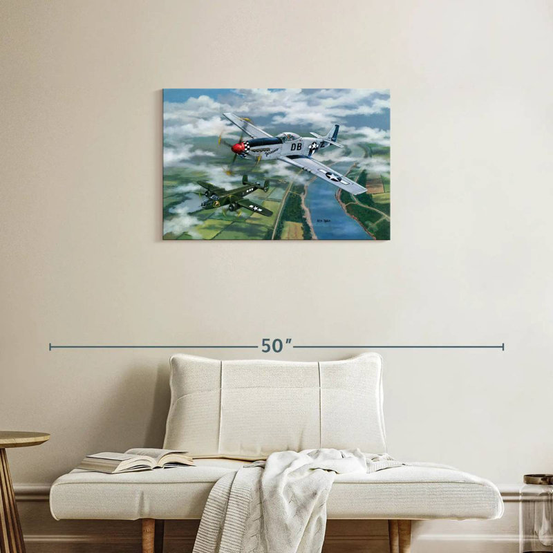 Fighter And Bomber, 20" H x 30" W