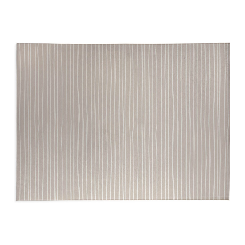 Tapis de cuisine Spine Colonne, Rectangle 5 pi x 7 pi, Taupe, Small Striped