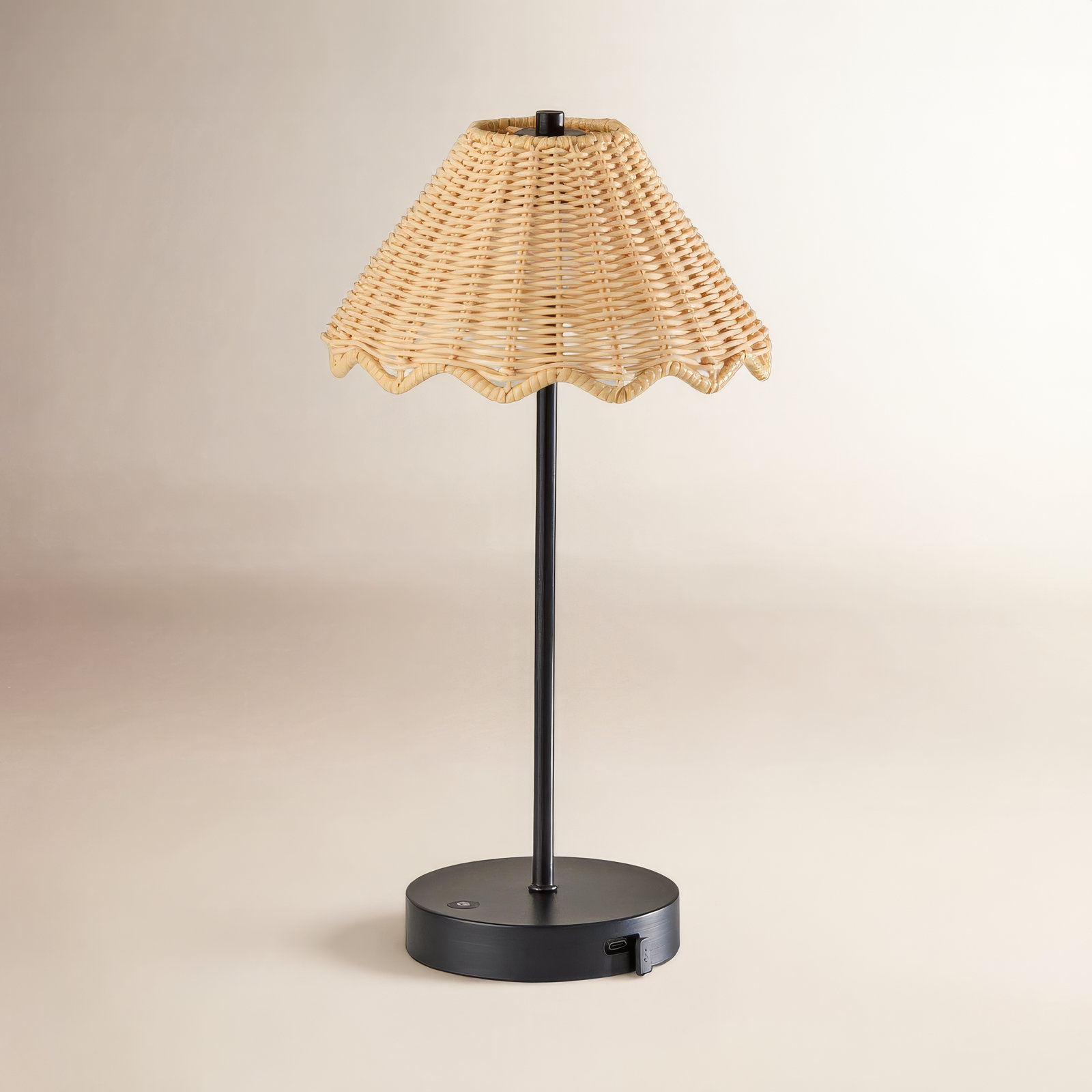 LED Cordless Table Lamp, Matte Black