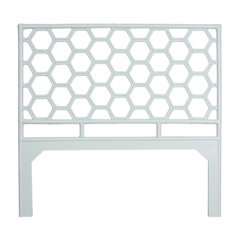 Honeycomb Open-Frame Headboard, Light Blue, Queen
