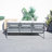 Sanil 73.6"*34.2"*28.3" Outdoor Patio Aluminum Three-seat Sofa With Gray Cushions