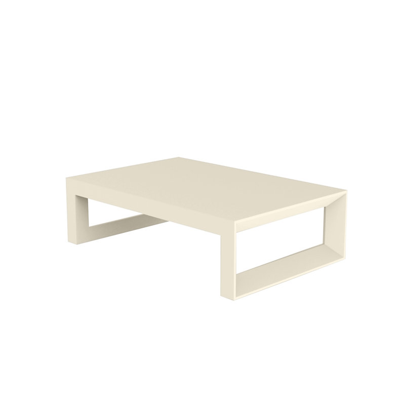 Frame Plastic Coffee Table, Ecru, 31.5" W x 47.25" L x 14.25" H