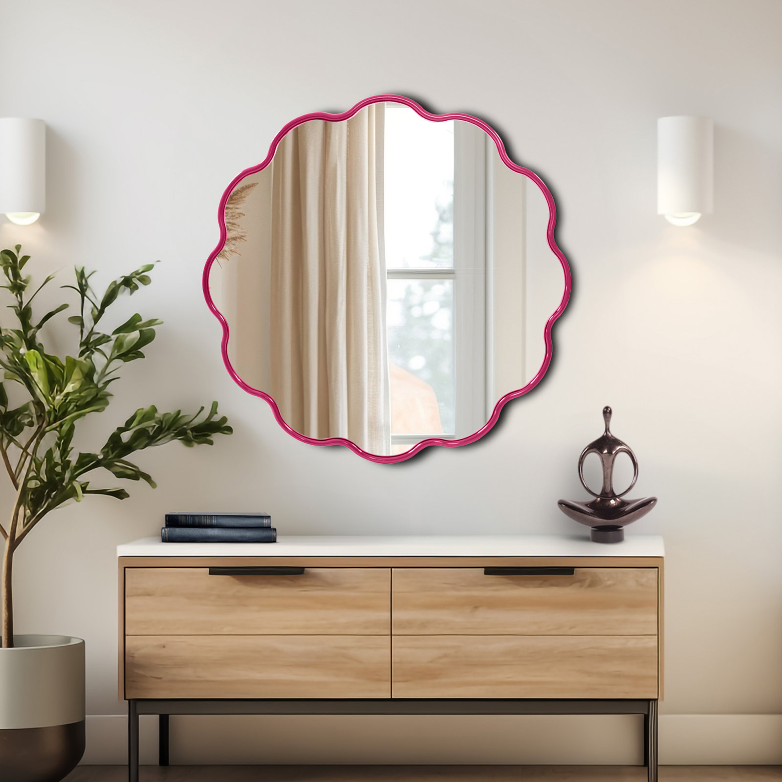 Anderson 34" Mirror, Hot Pink