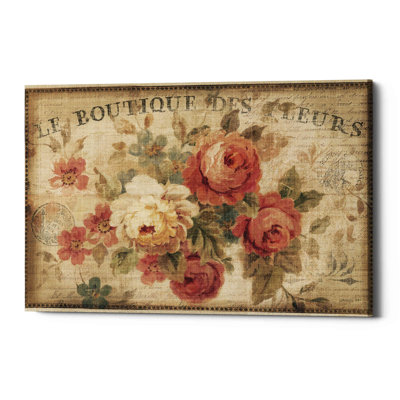 «Parisian Flowers III Ophelia & Co.», impression sur toile tendue