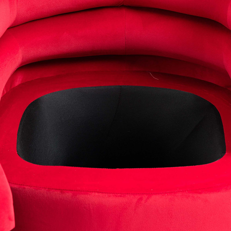 Lasharn Upholstered Swivel Side Chair with Ottoman, Red Linen